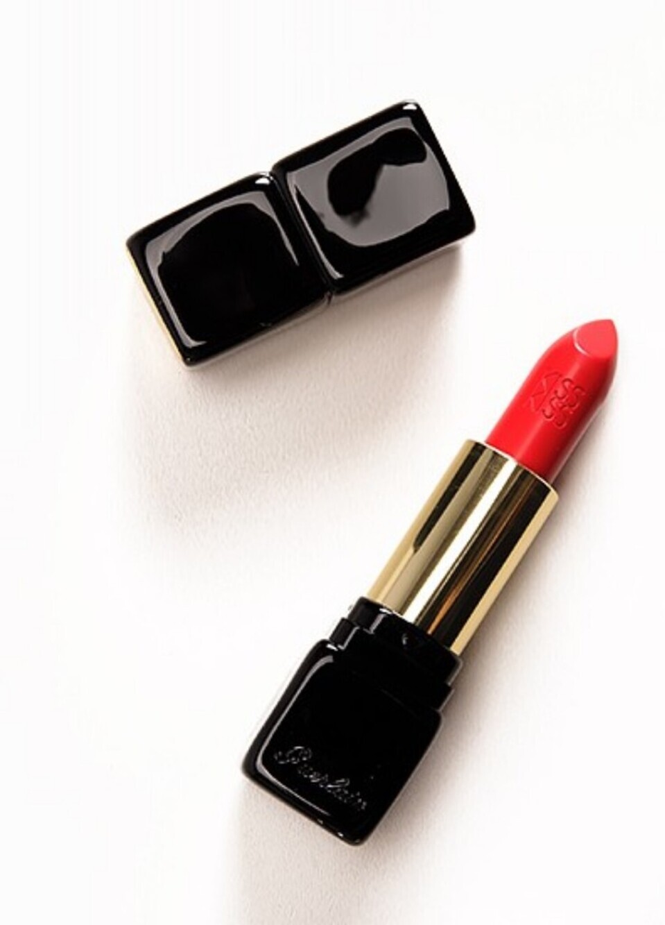 Nib! Guerlain KissKiss Le Rouge Creme Lipstick, 325 Rouge Kiss, Travel Size
